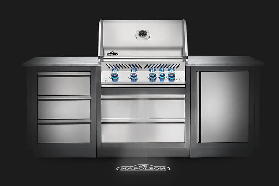 Napoleon Prestige PRO 500 4-Burner Built-In Gas Grill with Infrared Rotisserie