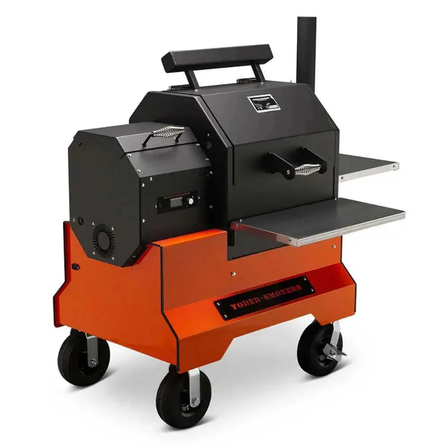 Yoder Smokers YS480s Pellet Grill on Competition Cart