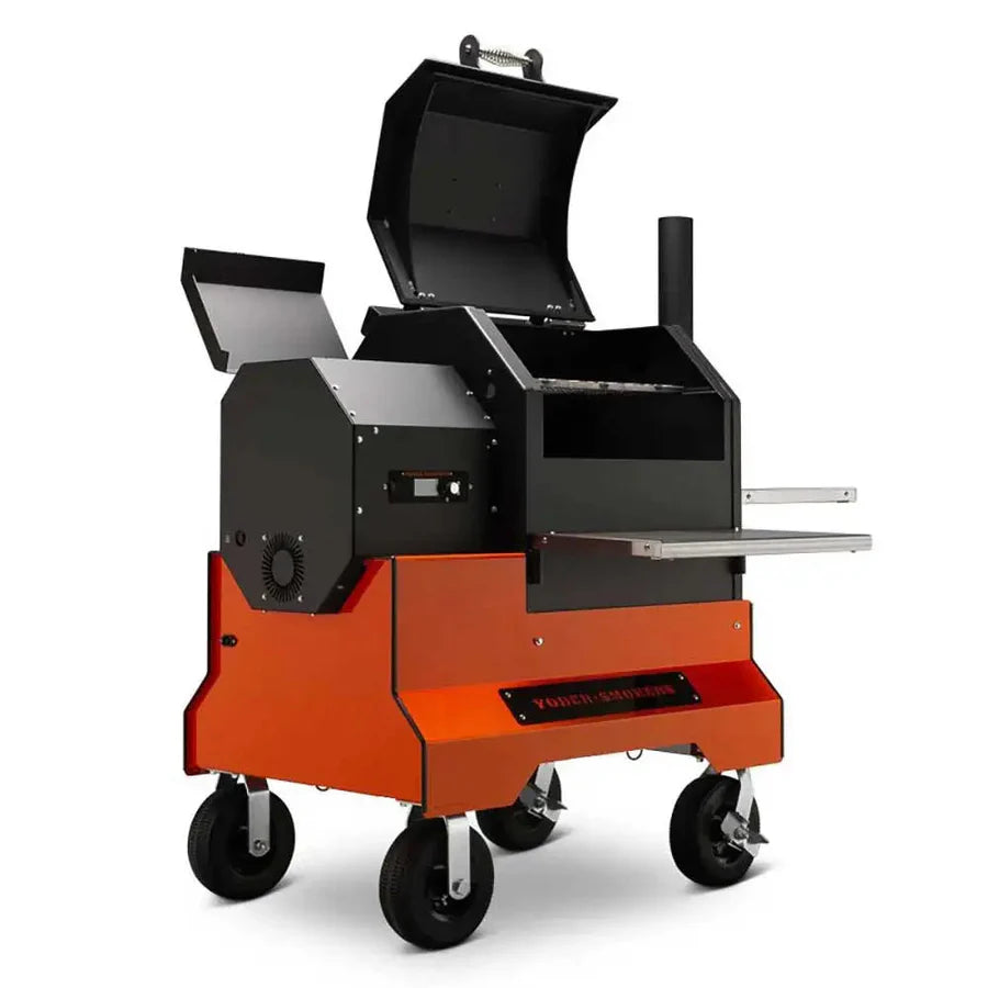 Yoder Smokers YS480s Pellet Grill on Competition Cart
