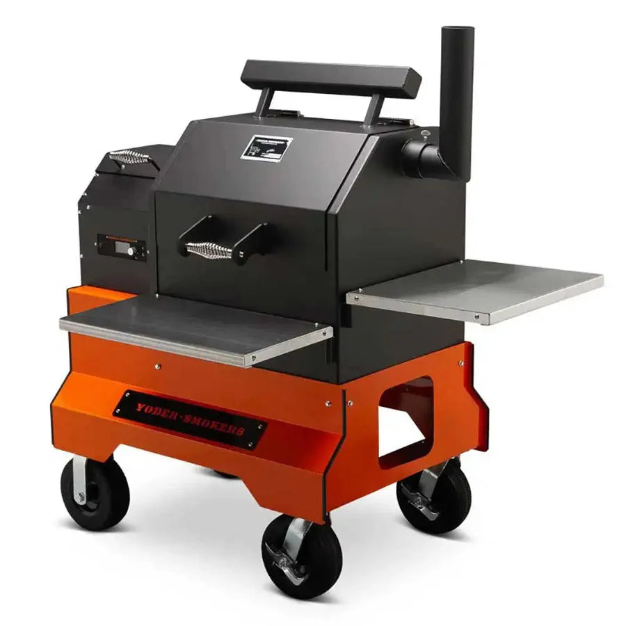 Yoder Smokers YS480s Pellet Grill on Competition Cart