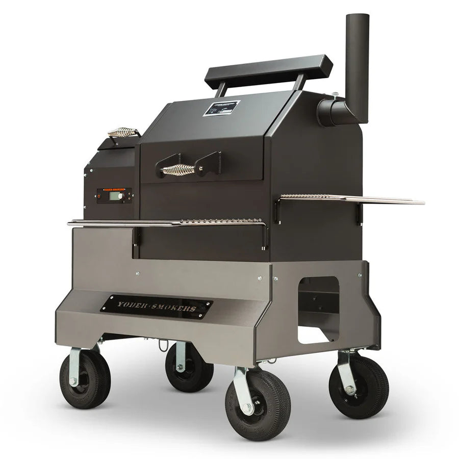 Yoder Smokers YS480s Pellet Grill on Competition Cart