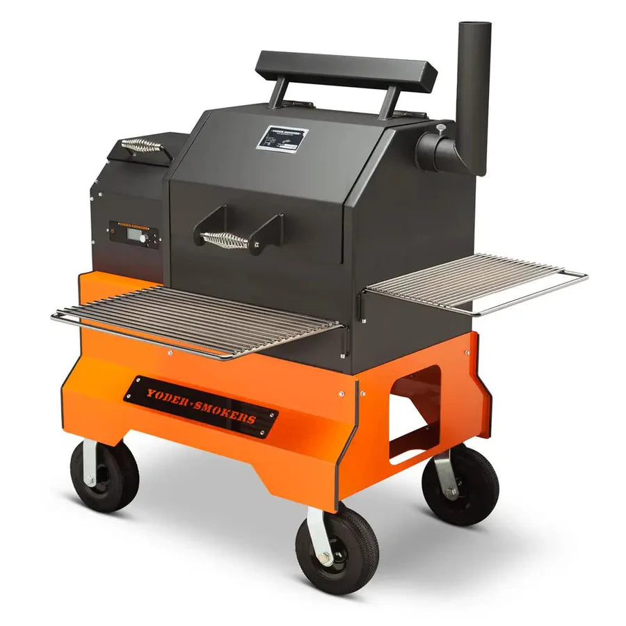 Yoder Smokers YS480s Pellet Grill on Competition Cart with Storage Drawer