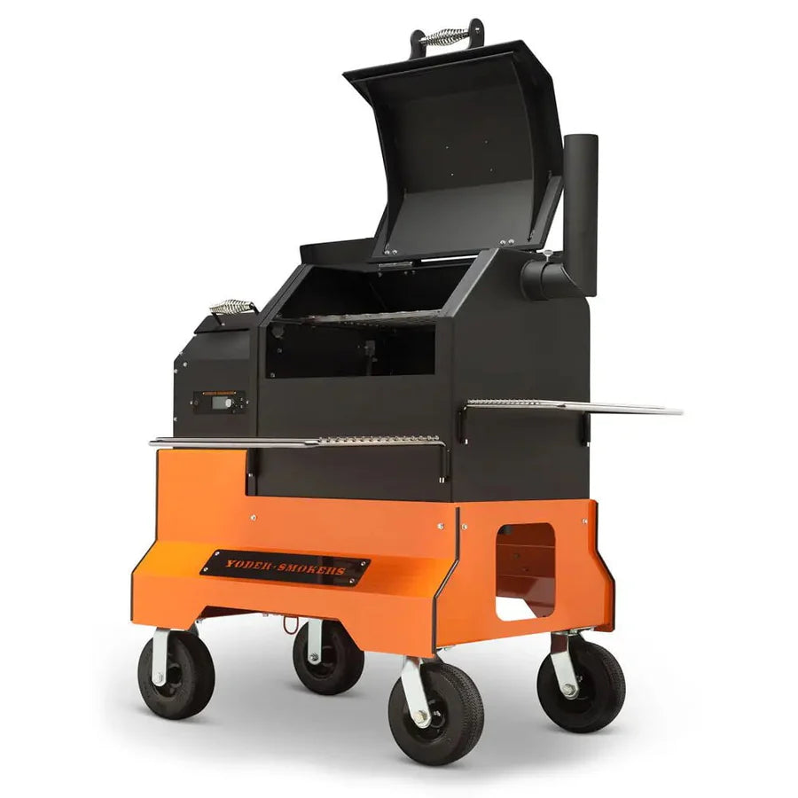 Yoder Smokers YS480s Pellet Grill on Competition Cart with Storage Drawer