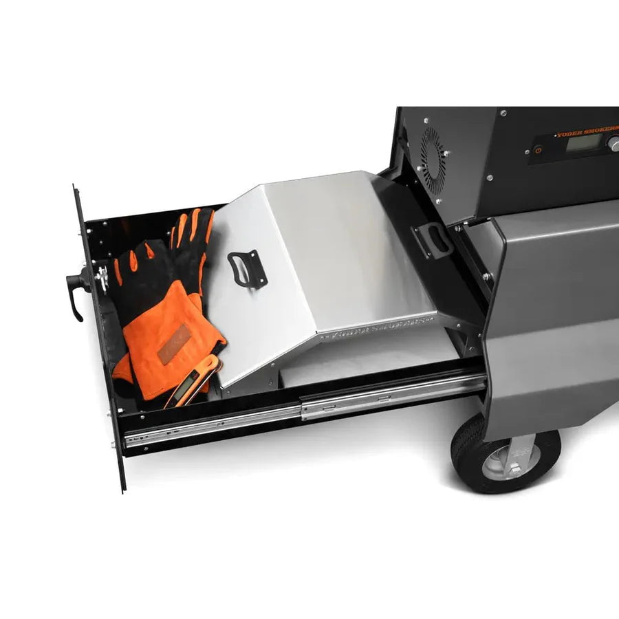 Yoder Smokers YS480s Pellet Grill on Competition Cart with Storage Drawer