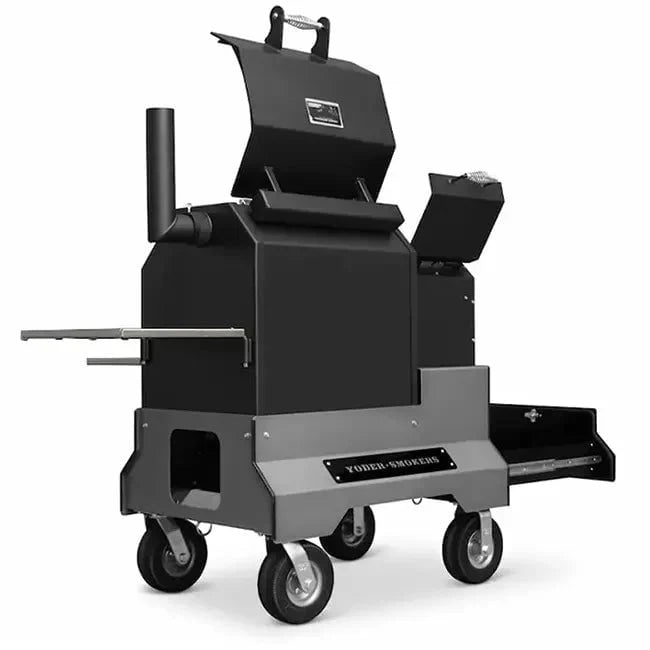 Yoder Smokers YS480s Pellet Grill on Competition Cart with Storage Drawer