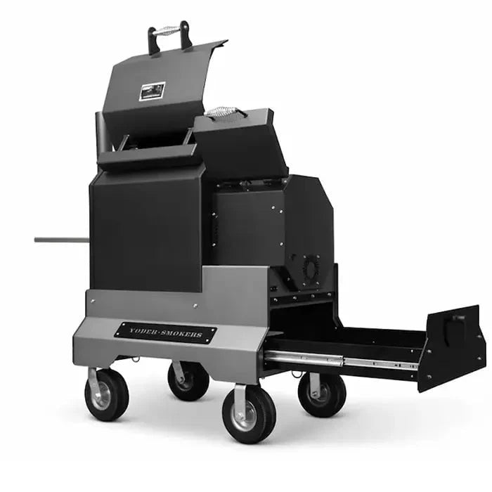 Yoder Smokers YS480s Pellet Grill on Competition Cart with Storage Drawer