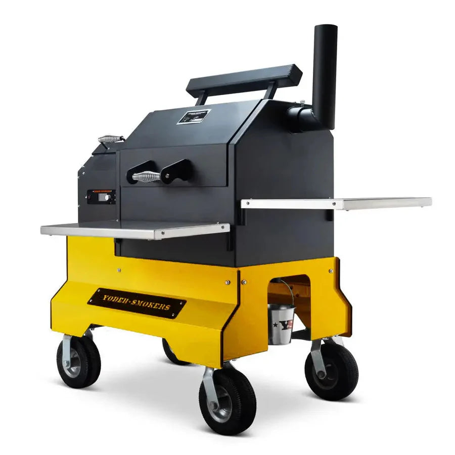 Yoder Smokers YS480s Pellet Grill on Competition Cart