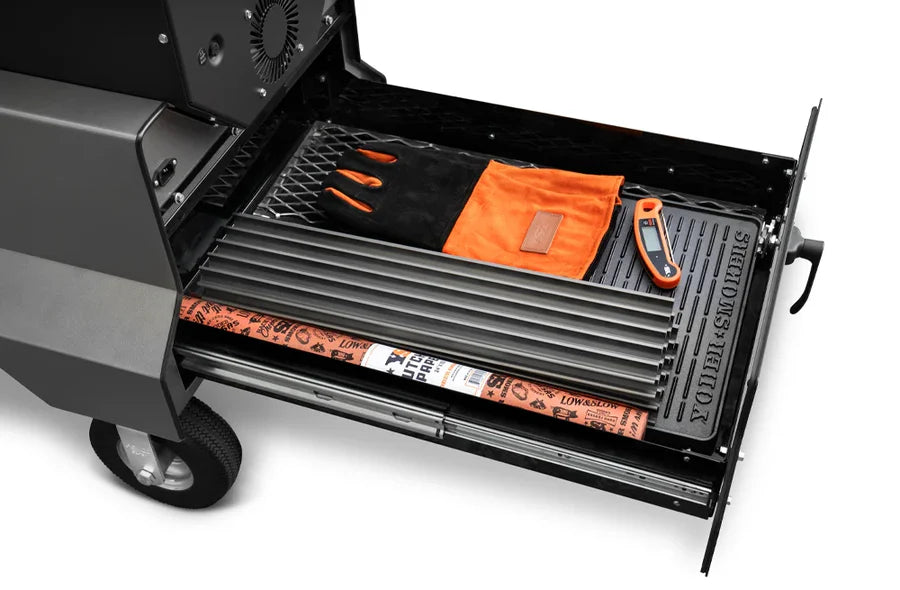 Yoder Smokers YS640s Pellet Grill on Competition Cart with Storage Drawer
