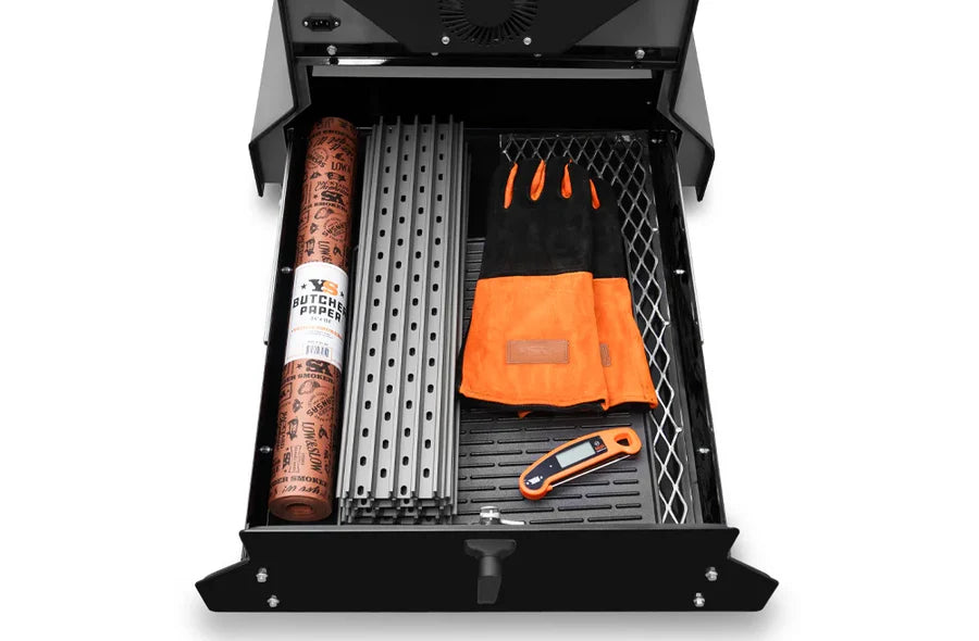 Yoder Smokers YS640s Pellet Grill on Competition Cart with Storage Drawer
