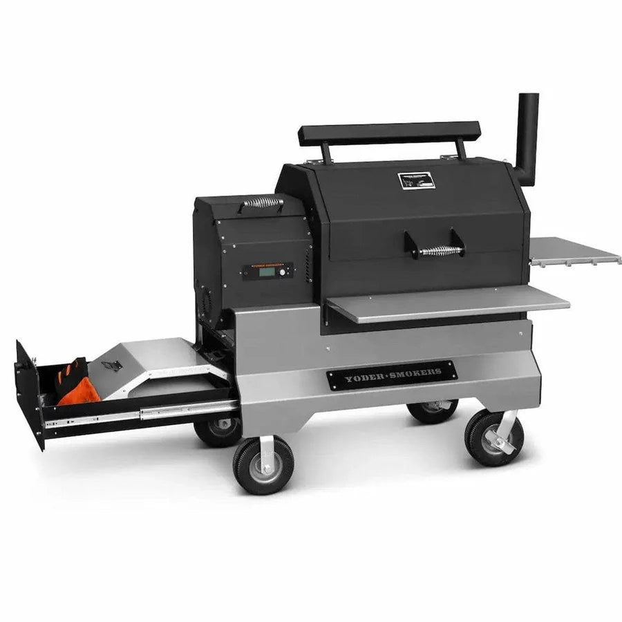 Yoder Smokers YS640s Pellet Grill on Competition Cart with Storage Drawer